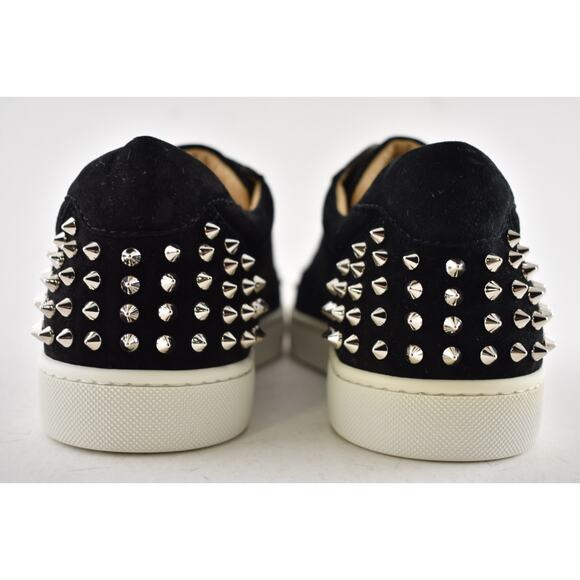 Christian Louboutin Men Seavaste 2 Flat Black Silver Spike Low Top Sneaker 44 11 - Picture 11 of 12
